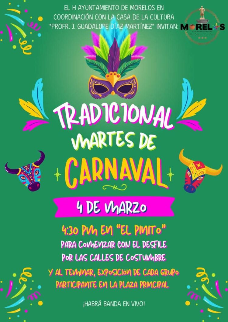 Se prepara Morelos para el Tradicional Martes de Carnaval