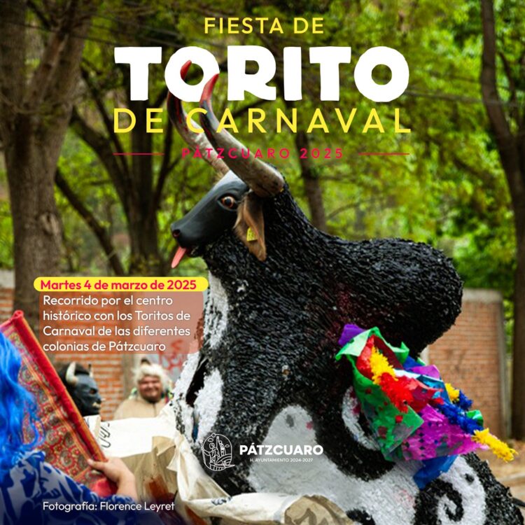 Vive la fiesta en Pátzcuaro con los Toritos de Carnaval