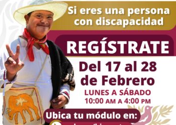 En febrero, Personas con Discapacidad pueden registrarse a la Pensión de Bienestar