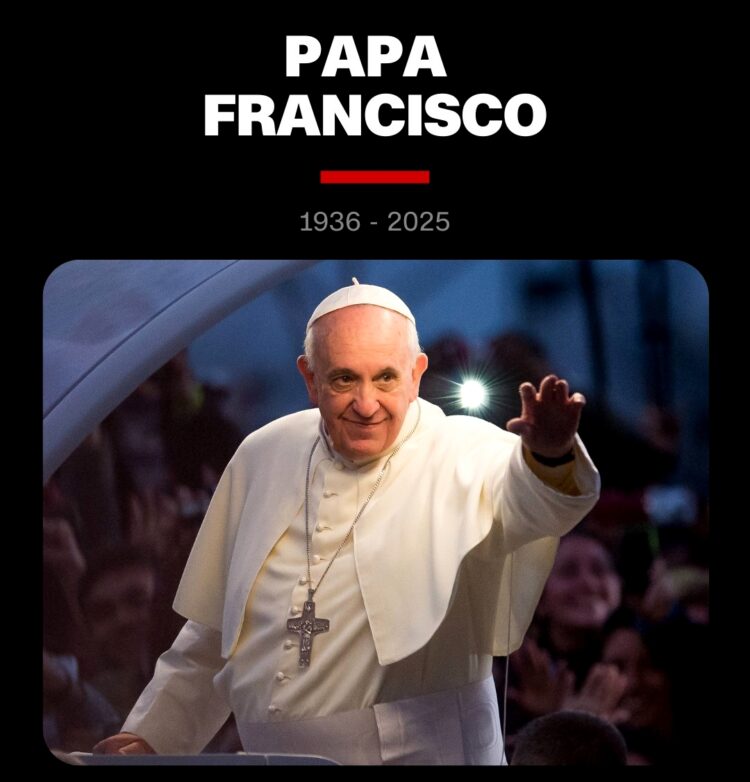 Murió el Papa Francisco hoy lunes a los 88 años de edad