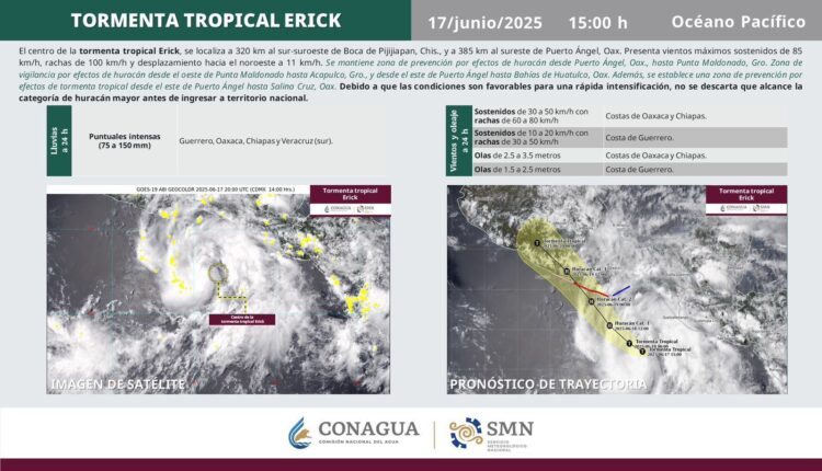 Michoacan alerta y en coordinación por tormenta “Erick”: Bedolla