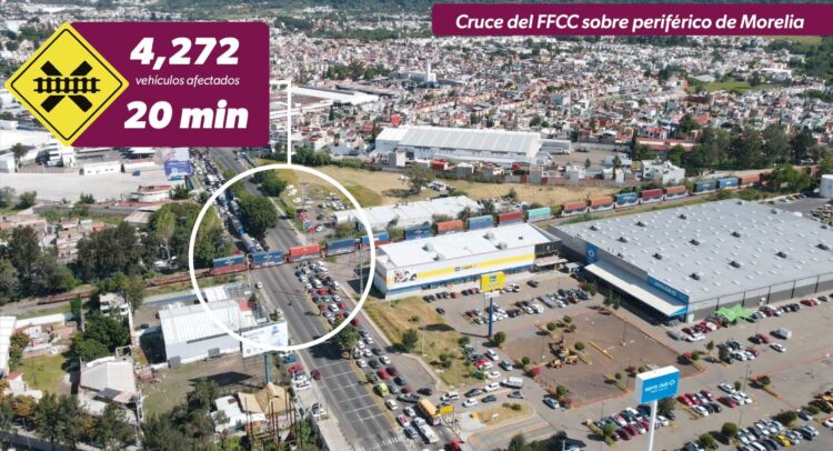 ¡Adiós al tráfico por el tren! Inicia construcción del Paso Independencia: Bedolla