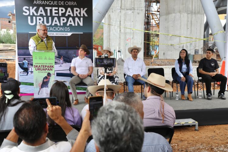 Inicia Bedolla skatepark en Uruapan; será el más grande de Michoacán