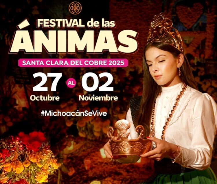 Presenta Dayana Pérez cartel del Festival de Ánimas 2025 en Santa Clara del Cobre