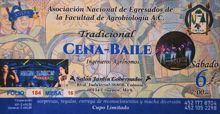 Organizan cena-baile para recabar fondos para equipar la Facultad de Agrobiología