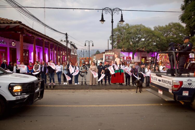 Inicia Dayana Pérez Operativo de Seguridad por Festival de Ánimas en Santa Clara del Cobre