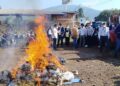 Fiscalía de Michoacán destruye narcóticos en Uruapan