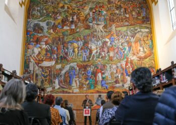 Aplaude Julio Arreola restauración del mural de Juan O’Gorman en Pátzcuaro