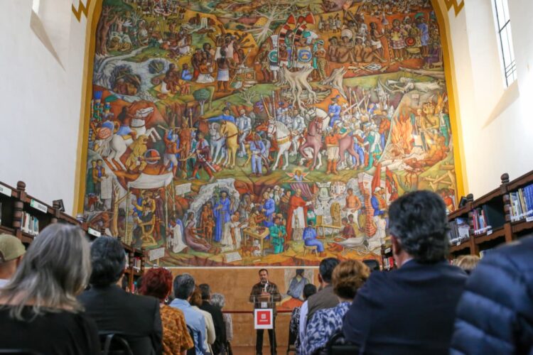 Aplaude Julio Arreola restauración del mural de Juan O’Gorman en Pátzcuaro