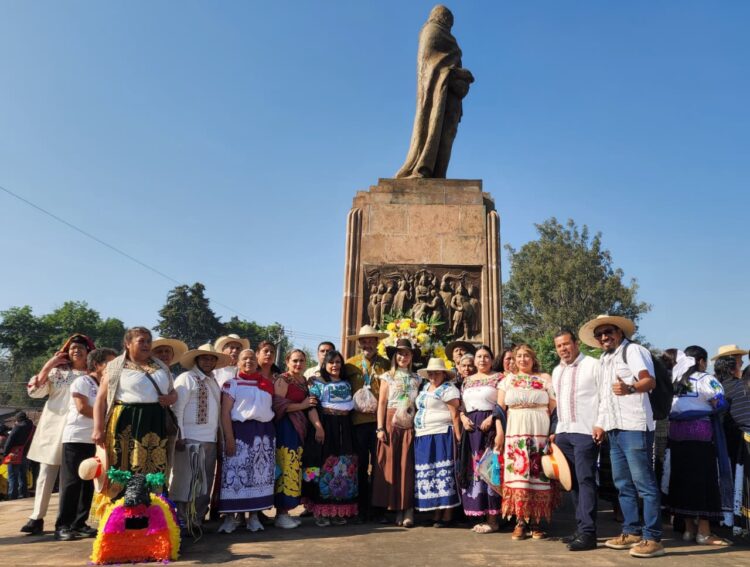 Encabeza Julio Arreola homenaje a Tangáxoan II; reafirma compromiso con purhépechas