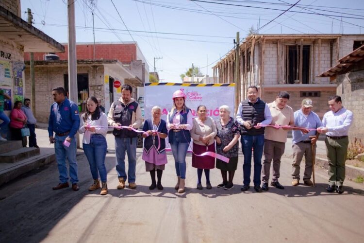 Mejora movilidad Santa Clara del Cobre con obra impulsada por Dayana Pérez