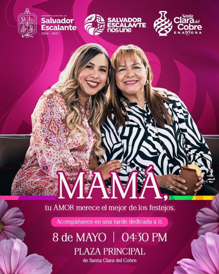 Invita Dayana Pérez a celebrar a las madres de Salvador Escalante