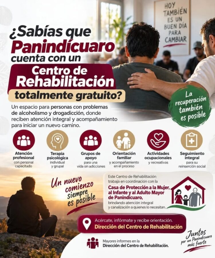 ¿Sabías que Panindícuaro cuenta con un Centro Gratuito de Rehabilitación?