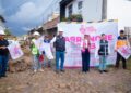 Impulsa Dayana Pérez nuevas calles con concreto en Santa Clara del Cobre